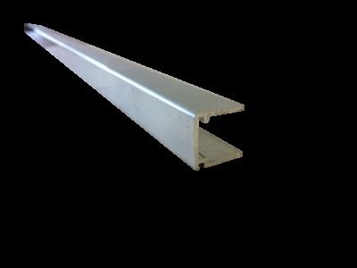 Profile U aluminium longueur 93.8 cm pour plaque polycarbonate épaisseur 16 mm ONDULINE