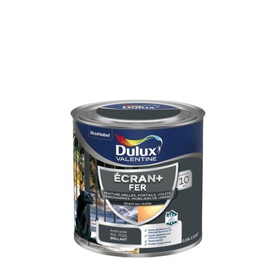 Peinture Ecran+ Fer  Brillant Gris Anthracite 0,25 L - DULUX VALENTINE