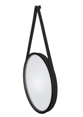 Miroir rond lumineux D.60 cm Barber Black MP GLASS