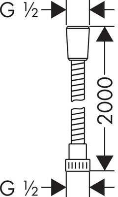 Flexible anti-torsion 2 m Mariflex HANSGROHE