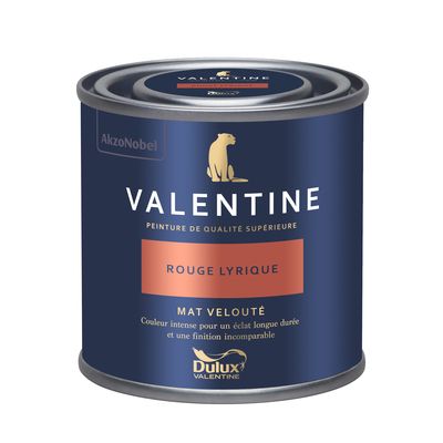 Peinture Valentine Mat Velouté Rouge Lyrique 0,125 L - DULUX VALENTINE