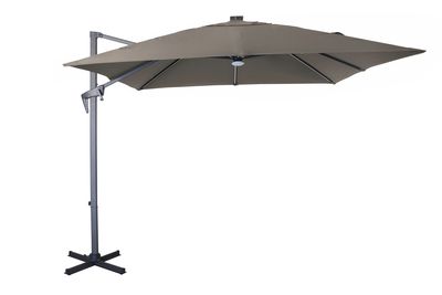 Parasol déporté led 2,70x27,m taupe ALIZE livraison gratuite à domicile