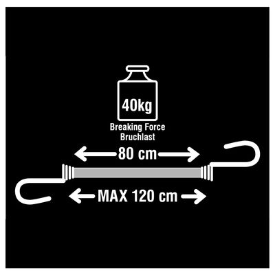 Tendeurs 80 cm diamètre 8 mm par 2 MASTERLOCK