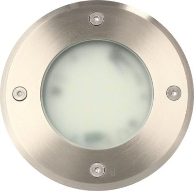 Spot extérieur encastrable LED Aluminium rond D.130 IP 67 Blanc chaud 380 lumens - ARLUX