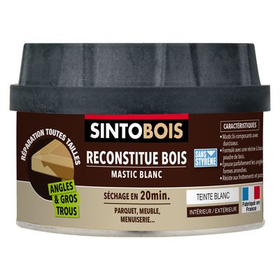 Mastic reconstituant bois blanc 190 gr SINTOBOIS