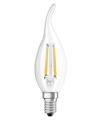 Ampoule LED E14 flamme effet coup de vent 4 W = 470 lumens blanc chaud OSRAM