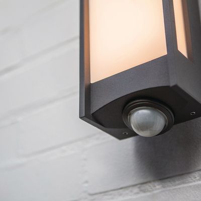 Applique extérieure avec détecteur QUBO Aluminium gris IP 54 blanc chaud 800 lumens - COREP