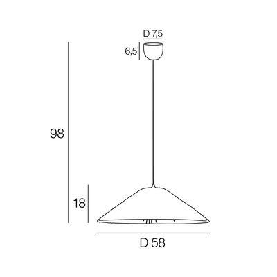 Suspension raphia E27 100W Ø58 cm PLAYA - COREP