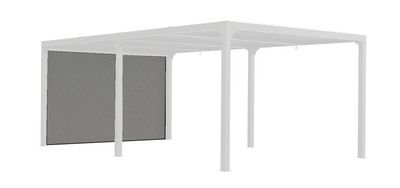 Rideau pour pergola bioclimatique 3.40 m gris HABRITA