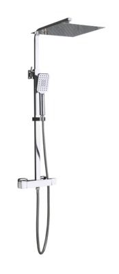 Colonne de douche carrée avec mitigeur thermostatique chromée Square 300 ESSEBAGNO