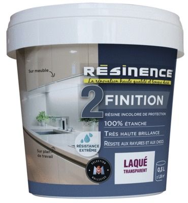 Résine transparente de protection laquée effet miroir 500 ml RESINENCE