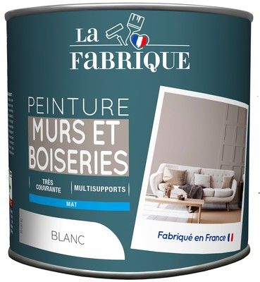 Peinture mur et boiserie Blanc mat 500 ml - LA FABRIQUE