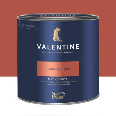 Peinture Valentine Mat Velouté Rouge Lyrique 2 L - DULUX VALENTINE