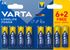 Piles alcalines LR03 AAA par 8 dont 2 gratuites - VARTA