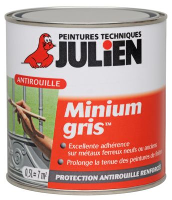 Protection antirouille Minium gris 0.5 l JULIEN