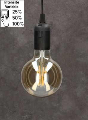 Ampoule LED globe 95 mm ambrée 6W 720 lumens dimmable blanc chaud - ARLUX