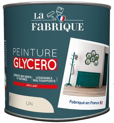 Peinture glycero Lin brillant 500 ml - LA FABRIQUE