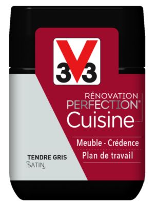 Peinture de rénovation cuisine finition satinée tendre gris 75 ml V33