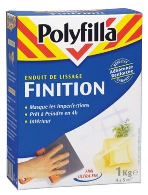 Enduit de lissage de finition en poudre 1 kg POLYFILLA