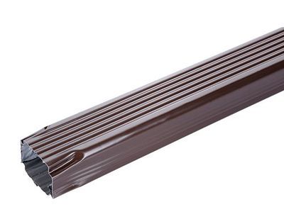 Tuyau de descente aluminium marron 60 x 80 mm L. 2 m SCOVER PLUS