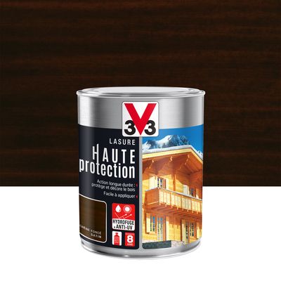 Lasure bois Haute Protection extérieur chêne foncé 1 l V33