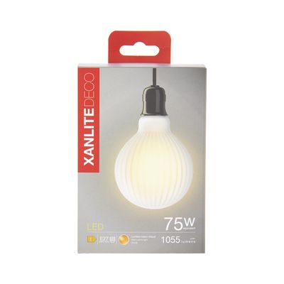 Ampoule LED GLOBE Dépolie E27 1055 lumens Blanc chaud XANLITE