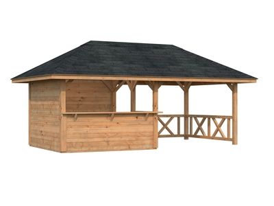 Abri de jardin Bianca SET 3 Marron 16,6 m2 Traité marron PALMAKO Livraison incluse domicile