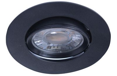 Spot encastrable orientable LED blanc dynamique CCT 550 lumens noir IRIS - ARIC