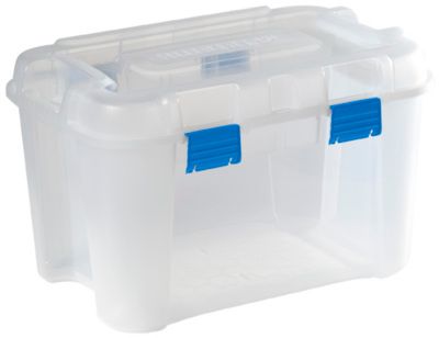 Malle plastique 60 litres Totem transparent avec couvercle