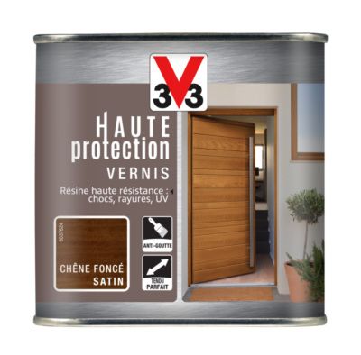 Vernis haute protection satin chêne foncé 500 ml V33