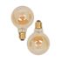 Lot de 2 ampoules G80 dimmable ambree E27 8W = 729 lumens blanc chaud - COREP