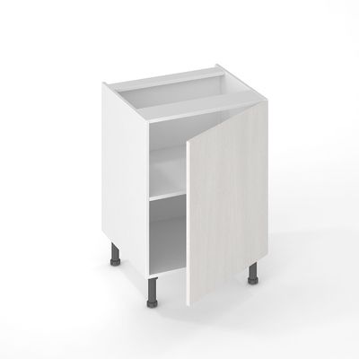 Porte effet bois blanc pour meuble de cuisine Nature muratti-04 70 x 60 cm OFITRES