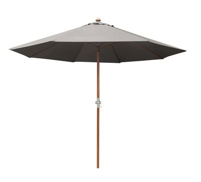 Parasol droit diamètre 3m gris mat en eucalyptus PROLOISIRS livraison gratuite à domicile