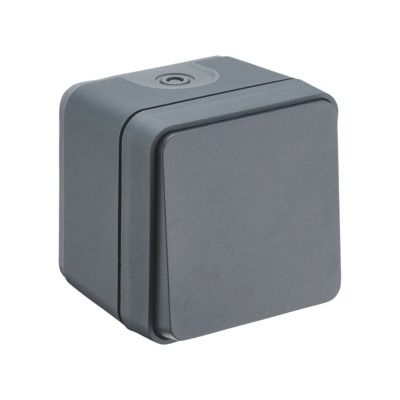 Poussoir étanche IP55 anthracite Cyklone DEBFLEX