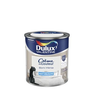 Peinture Crème De Couleur Mat Blanc Intense 0.5 L - DULUX VALENTINE