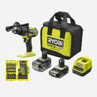 Perceuse-visseuse à percussion ONE+TM BRUSHLESS HPTM, 1 batterie 5Ah, 1 batterie 2Ah et chargeur RPD18X-2C52S RYOBI