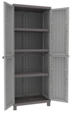 Armoire PVC C-WOOD à 2 portes avec 3 tablettes TERRY