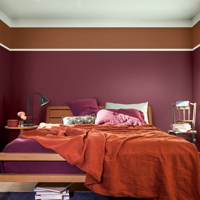 Peinture Crème de Couleur Rouge Bordeaux satin 500 ml - DULUX VALENTINE