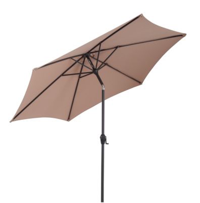 Parasol droit inclinable diamètre 2.70m taupe