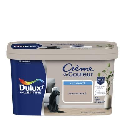 Peinture Crème De Couleur Mat Marron Glacé 2,5 L - DULUX VALENTINE