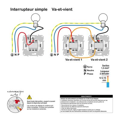 Interrupteur va-et-vient blanc - Ovalis SCHNEIDER ELECTRIC