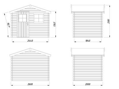 Abri de jardin Bois autoclave Katia 1 3,1M2 Livraison à domicile incluse