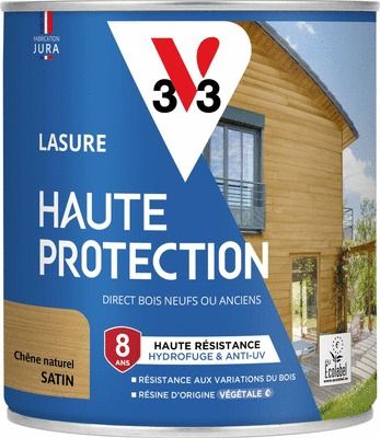 Lasure Haute Protection 8 ans satin chêne naturel 0,75 L V33