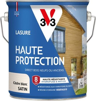 Lasure Haute Protection 8 ans satin cèdre blanc 2,5 L V33