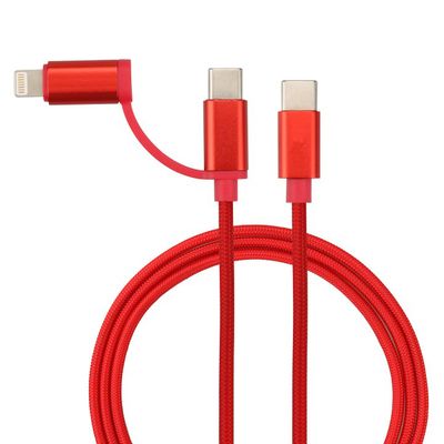 Câble USB 2 en 1 type C + lightning longueur 1 M GAO