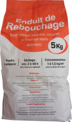 Enduit de rebouchage en poudre 5 kg