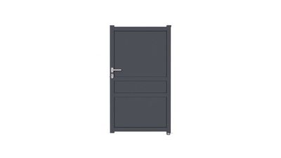 Portillon aluminium Leopold gris 1m x 1m75