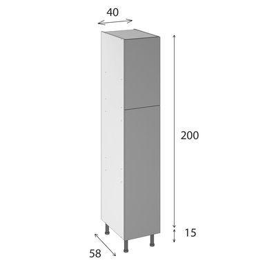 Colonne cuisine blanche L 40 x H 200 x P 56 cm OFITRES