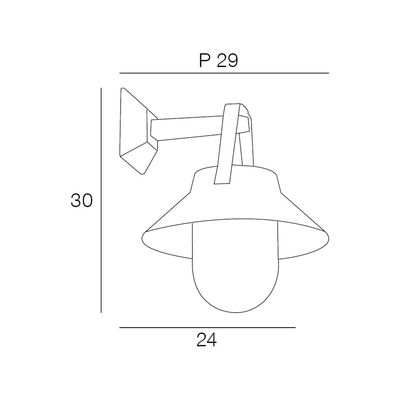 Applique extérieure HAMILTON Aluminium anthracite IP 54 E 27 20 W - COREP