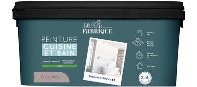 Peinture Cuisine & Bain Gris Paris satin 2,5 l - LA FABRIQUE